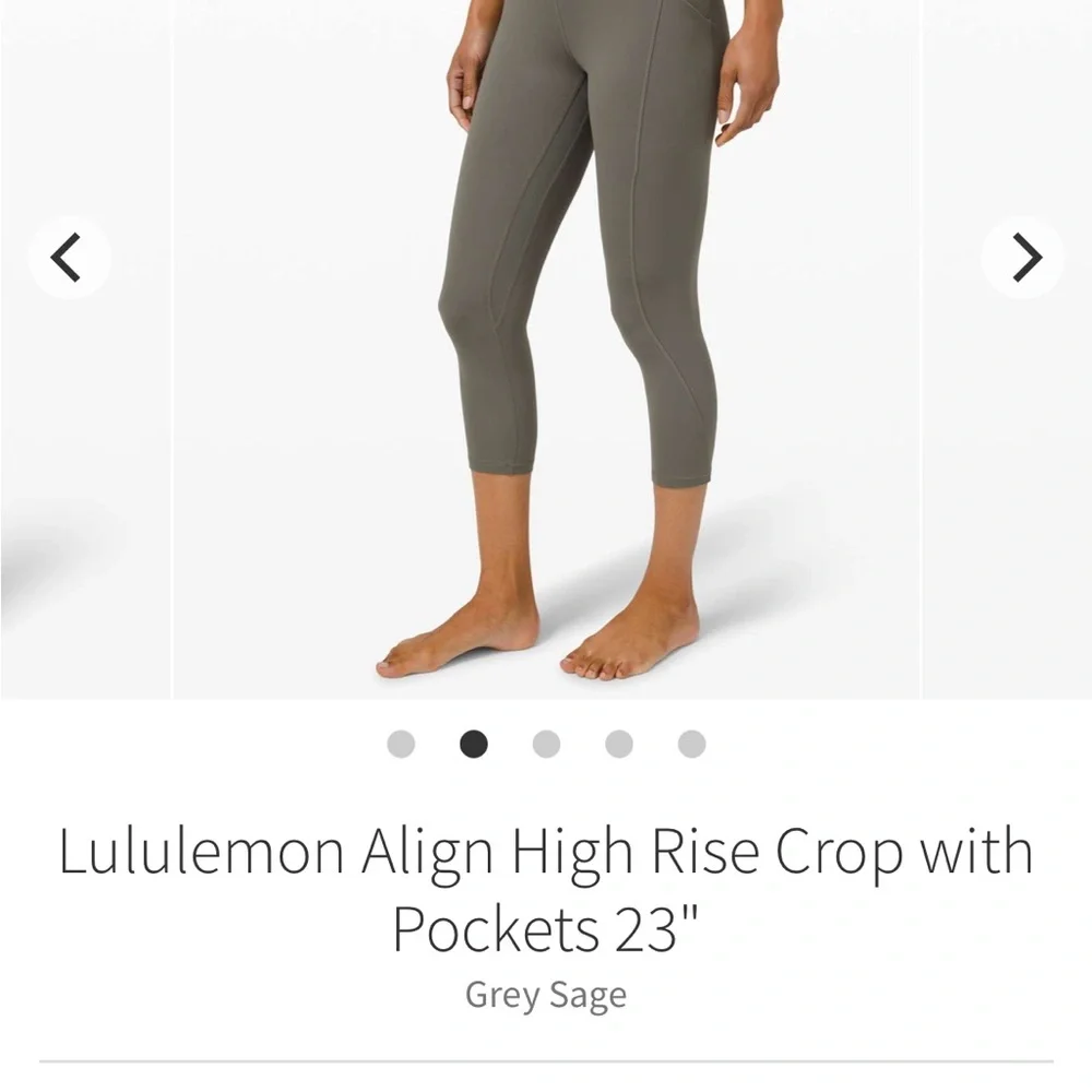 Lululemon Align High Rise Crop with Pockets-‎ size 0